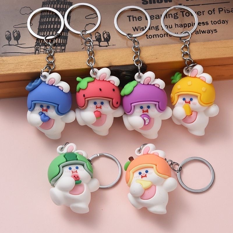 Móc Khoá đội mũ Phụ Kiện Trang Trí Cute