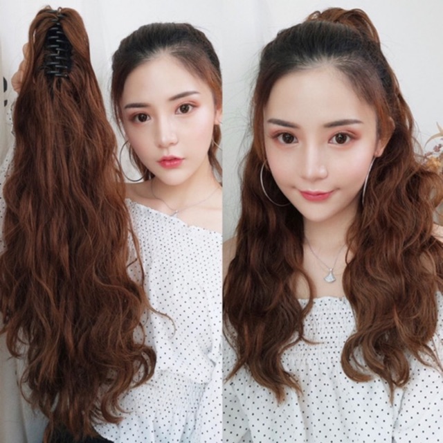 Tóc giả ngoặm đuôi ❤️FREESHIP❤️ Tóc ngoặm xù - ảnh thật