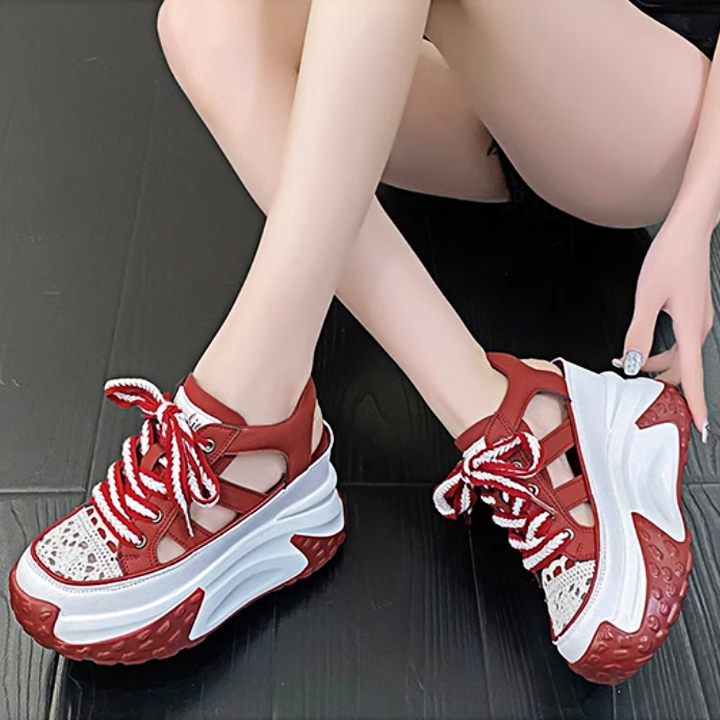 Giày Đế Cao Hở Gót 10cm PS690-1317