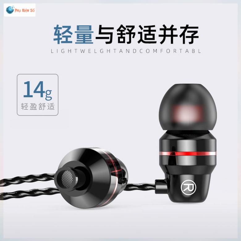 Tai Nghe Có Dây Nhét Tai Chống Ồn Có Mic cho các máy có jack cắm tròn 3.5