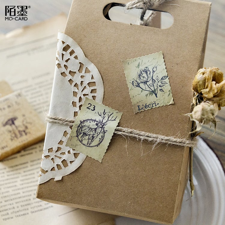 Sticker tem vintage trang trí sổ tay, planner, scrapbook, .. [ 126 ]