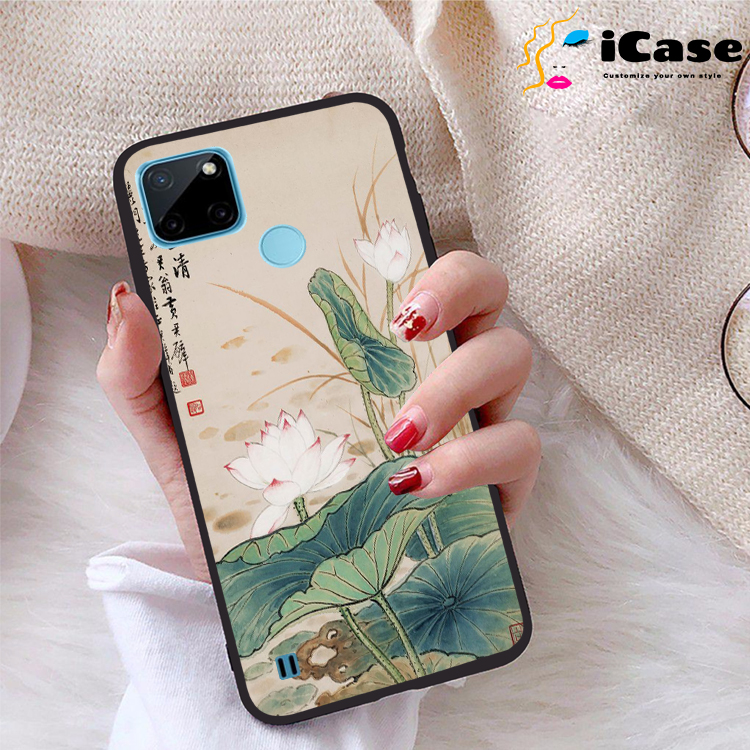 Ốp lưng Realme C21Y viền dẻo TPU BST Sen