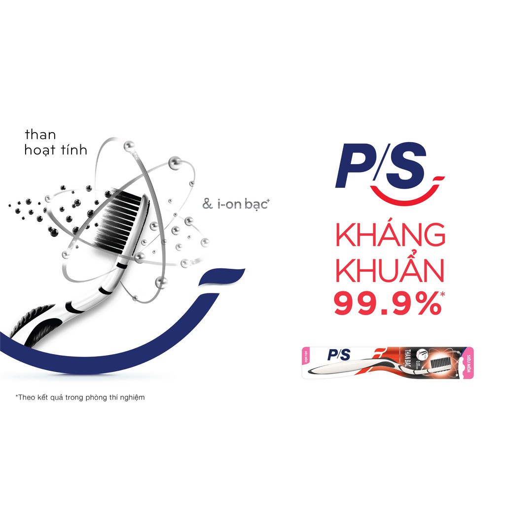 [HCM]Bàn chải đánh răng P/S than bạc kháng khuẩn 99.9%