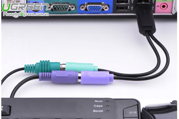 Cáp chuyển đổi USB 2.0 cổng PS/2 cho bàn phím chuột Ugreen 20219