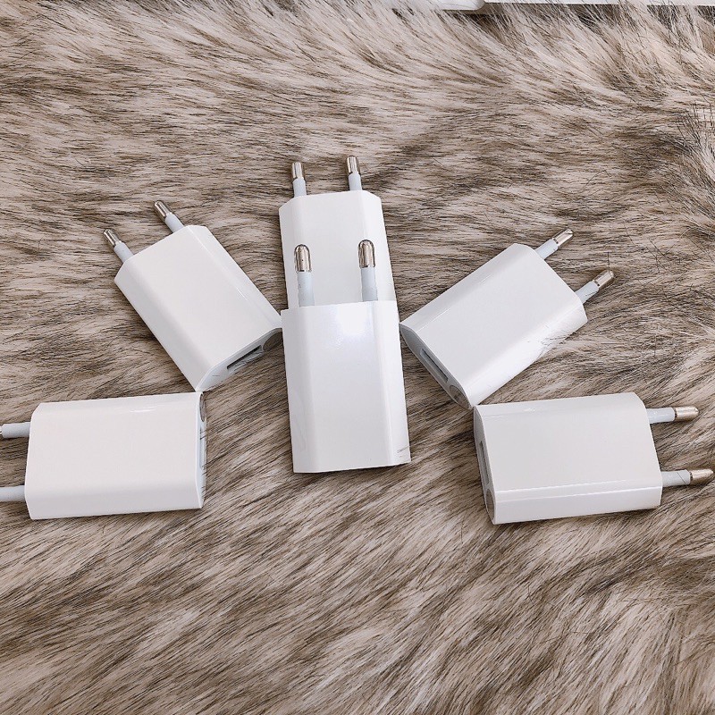 [ TẶNG TAI NGHE ] Combo Củ Dẹt + Cáp Sạc Cho Iphone 5/6/7/8, Sạc 5V 1A
