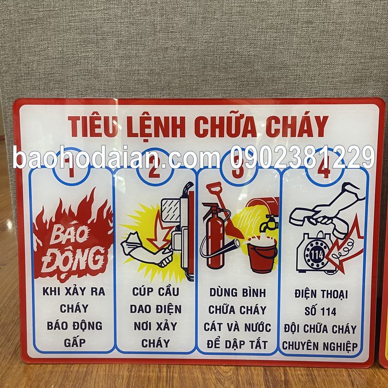 Bộ nội quy tiêu lệnh PCCC mica dán decal - 2022