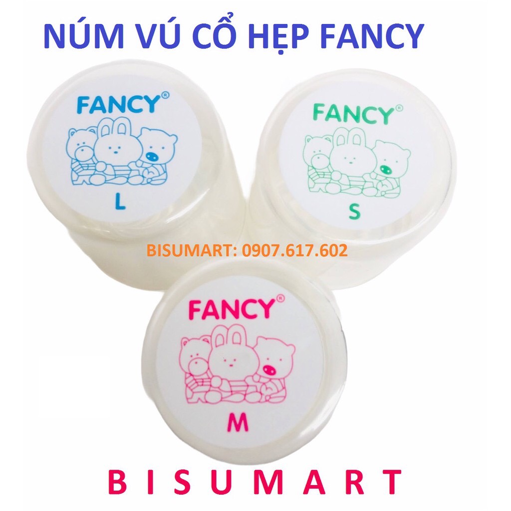 COMBO 12 Núm Vú cổ hẹp Ly Silicone Siêu Mềm FANCY