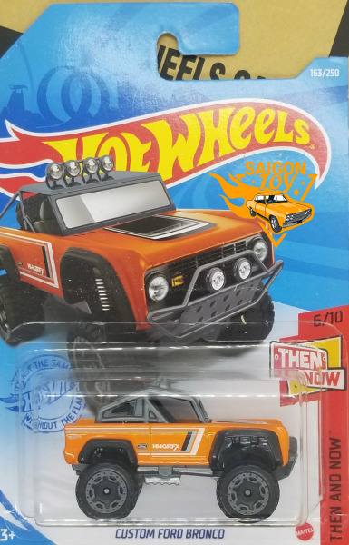 [HOT WHEELS - Custom Ford Bronco] Xe mô hình đồ chơi chính hãng MATTEL Tỷ lệ 1:64