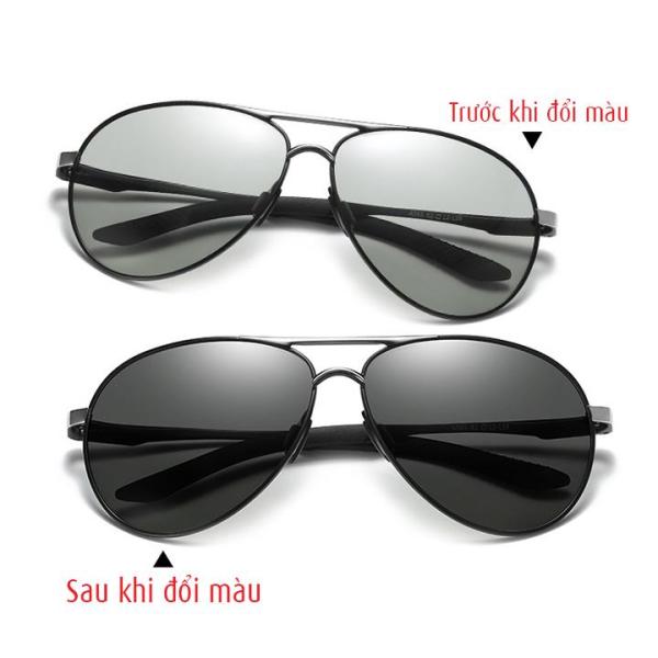 Giá bán Kính đổi màu gọng nhôm magiê nhẹ, mắt kính polarized phân cực, chống UV - MK1906