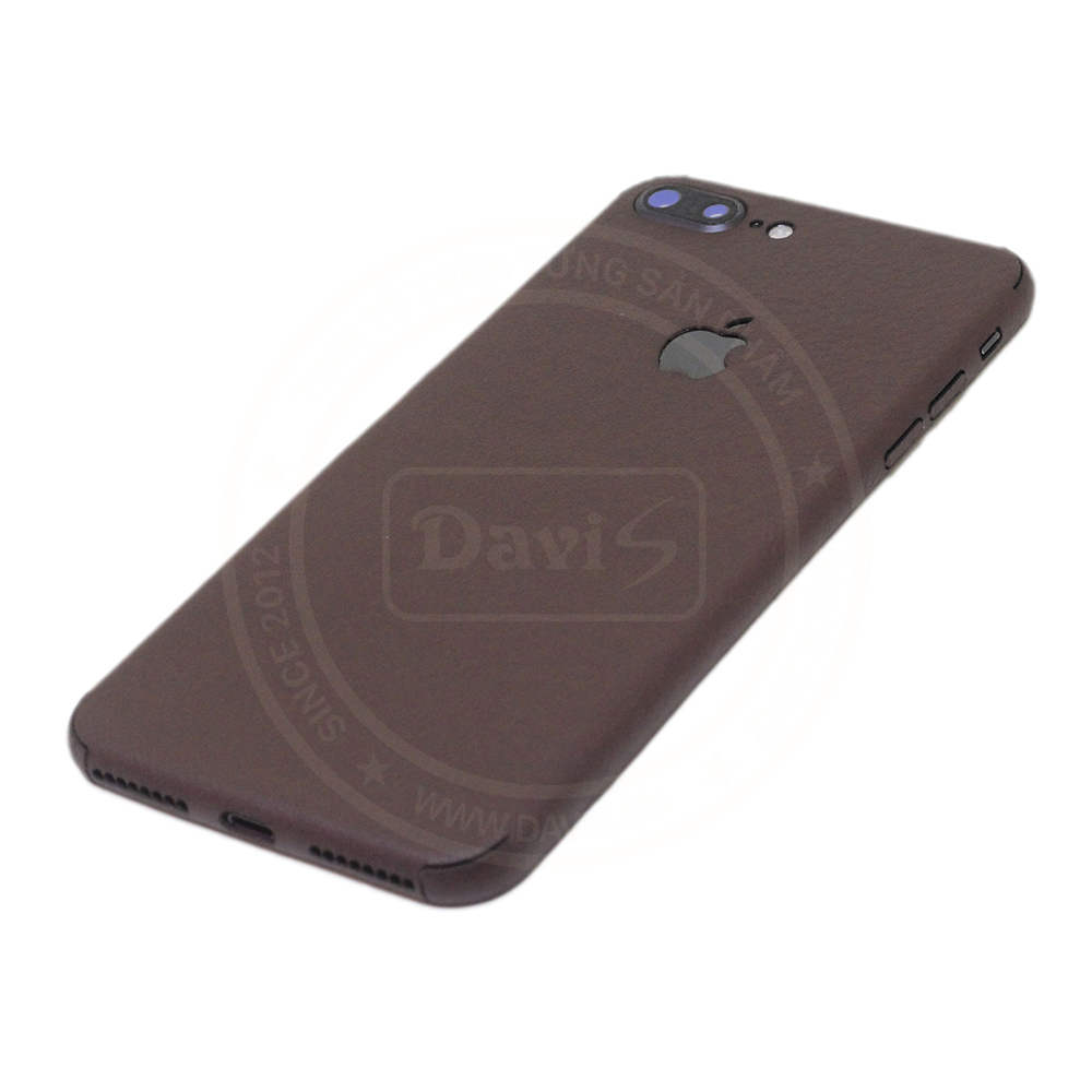 Dán da full viền iphone 7 Plus, làm từ da thật cao cấp - Chính hãng Davis