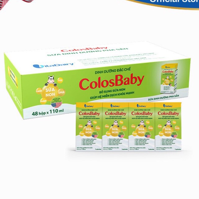 Sữa bột pha sẵn Colosbaby 110ml (thùng × 48hộp) Date mới
