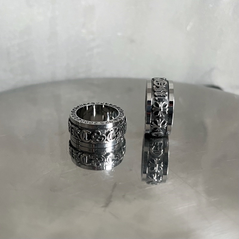 Nhẫn chrome heart thép titan không gỉ 2