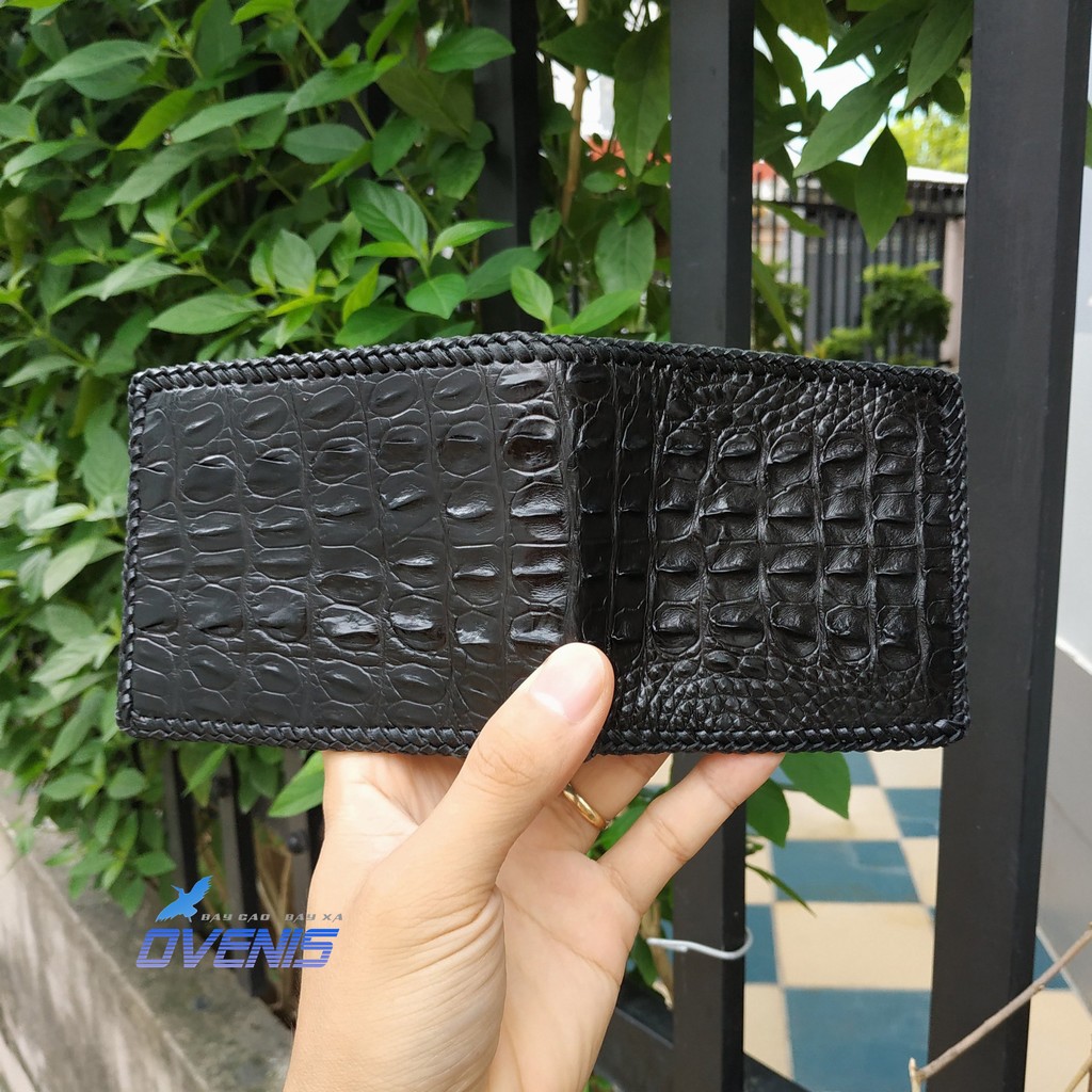 [FREE SHIP] BÓP DA CÁ SẤU 2 MẶT CAO CẤP CHO NAM MADE BY OVENIS