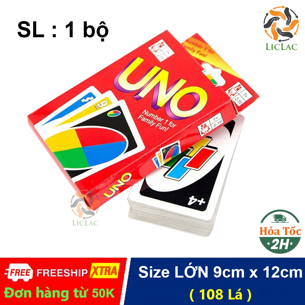 Bài UNO cơ bản 108 lá hàng Việt Nam, Đồ chơi trẻ em uno thẻ bài Boardgame