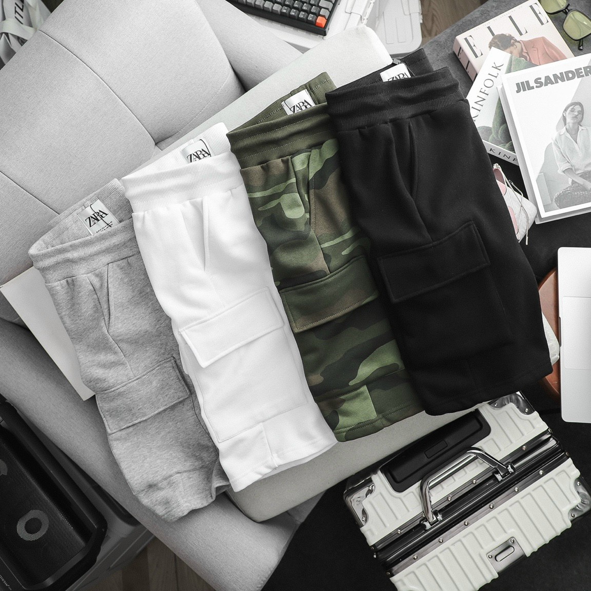 QUẦN SHORT ZARA BASIC WITH CARGO