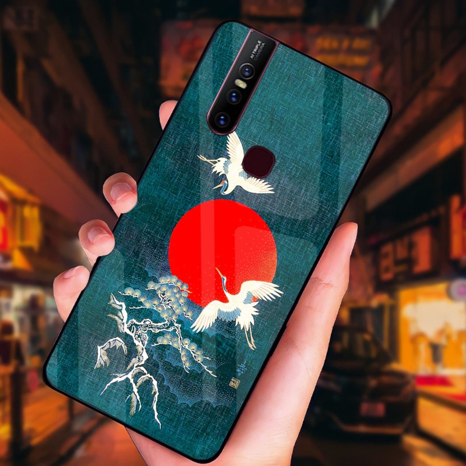 Ốp lưng vivo v15, v15 pro mặt kính cường sang trọng, cao cấp, sáng bóng