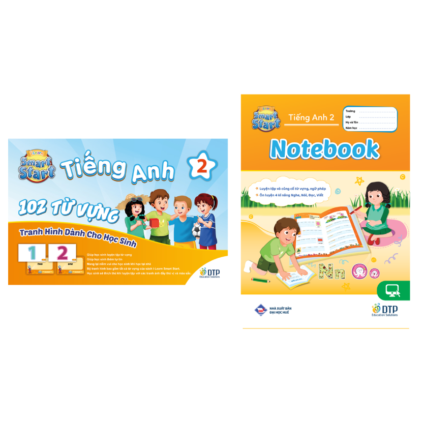 Sách - DTPbooks - Combo Tiếng anh 2 I-learn smart start Student's cards + notebook