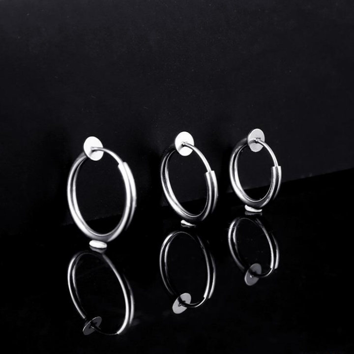 Titanium earrings pierced ear piercing nose not need puncher-commitment 1 Đổi 1 if black and rust