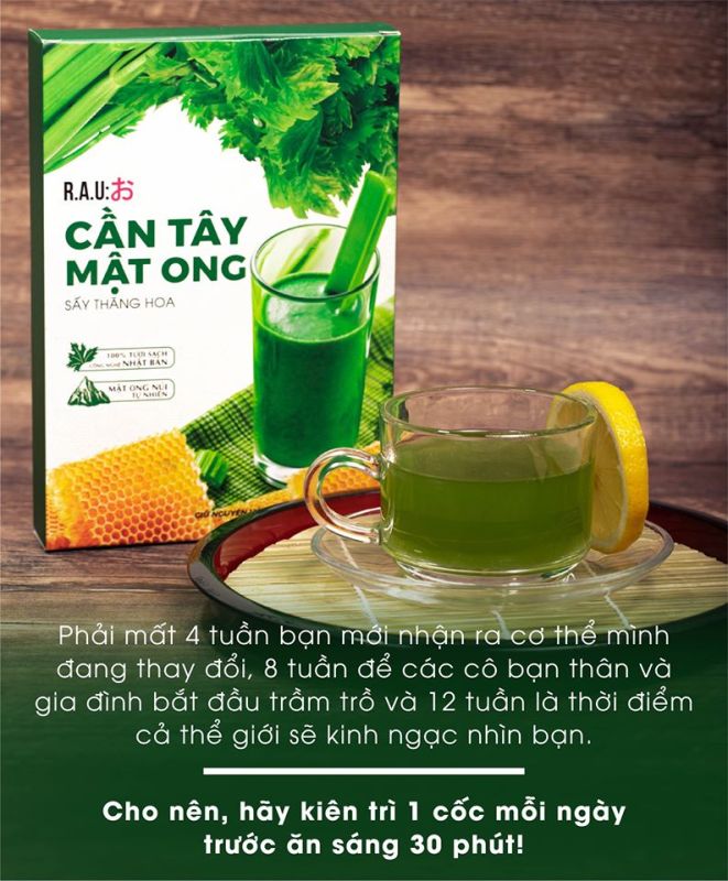 Bột Cần Tây Mật Ong Thiên Nhiên - Giảm Cân Đẹp Dáng Đẹp Da