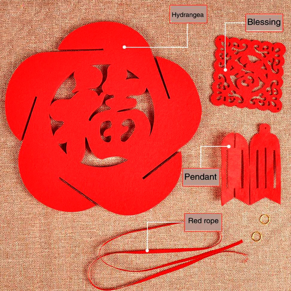 Lồng đèn may mắn 3D phong cách Trung Hoa