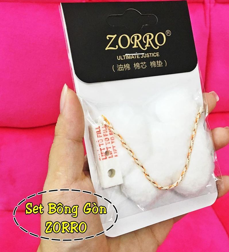 SET BÔNG GÒN ZO RRO 3 MÓN (BÔNG GÒN - BÔNG CHẶN XĂNG - TIM)- BATLUACHAT