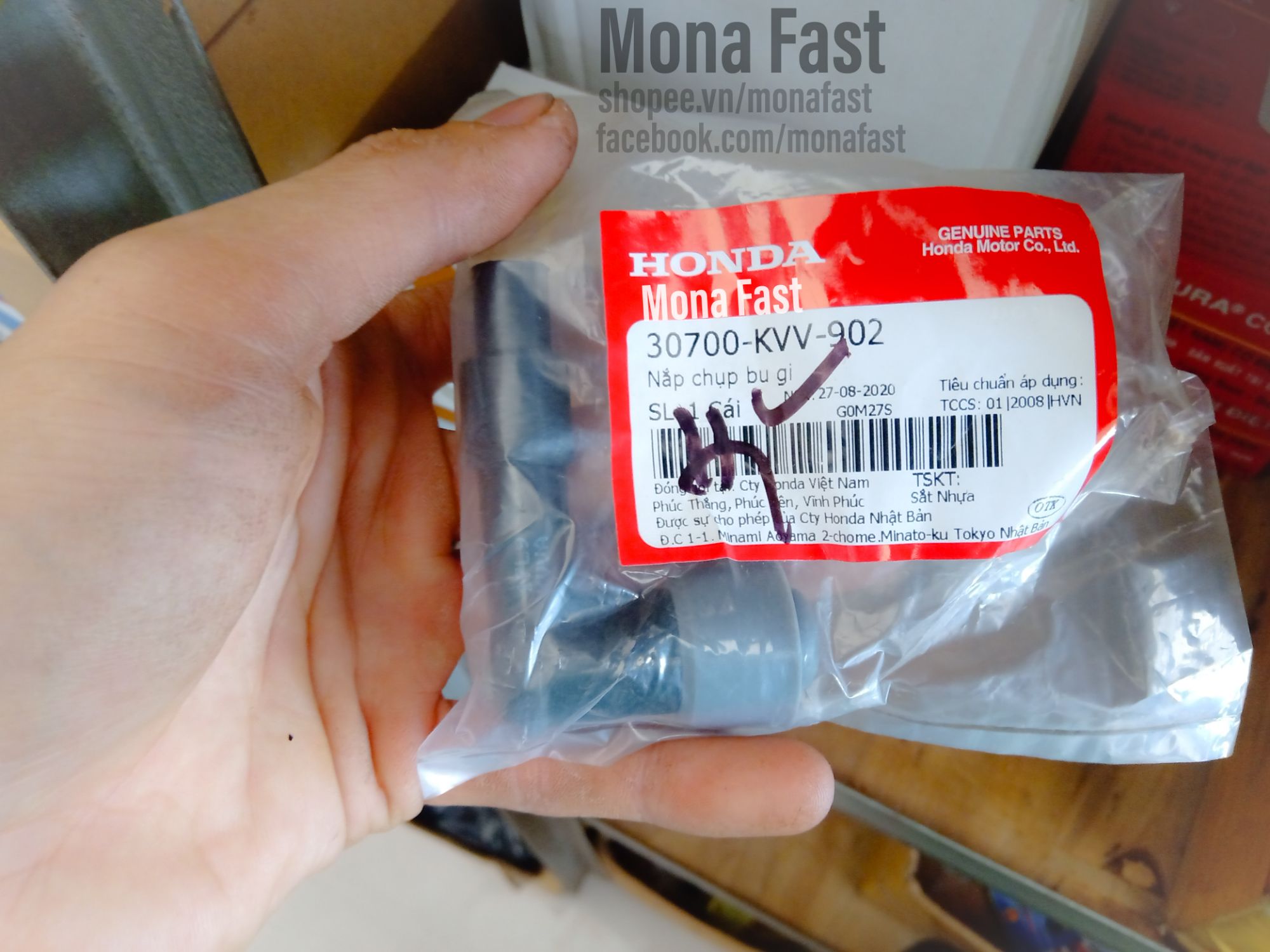 Nắp chụp bu gi HONDA zin (nắp chụp bi gi HONDA hãnq)
