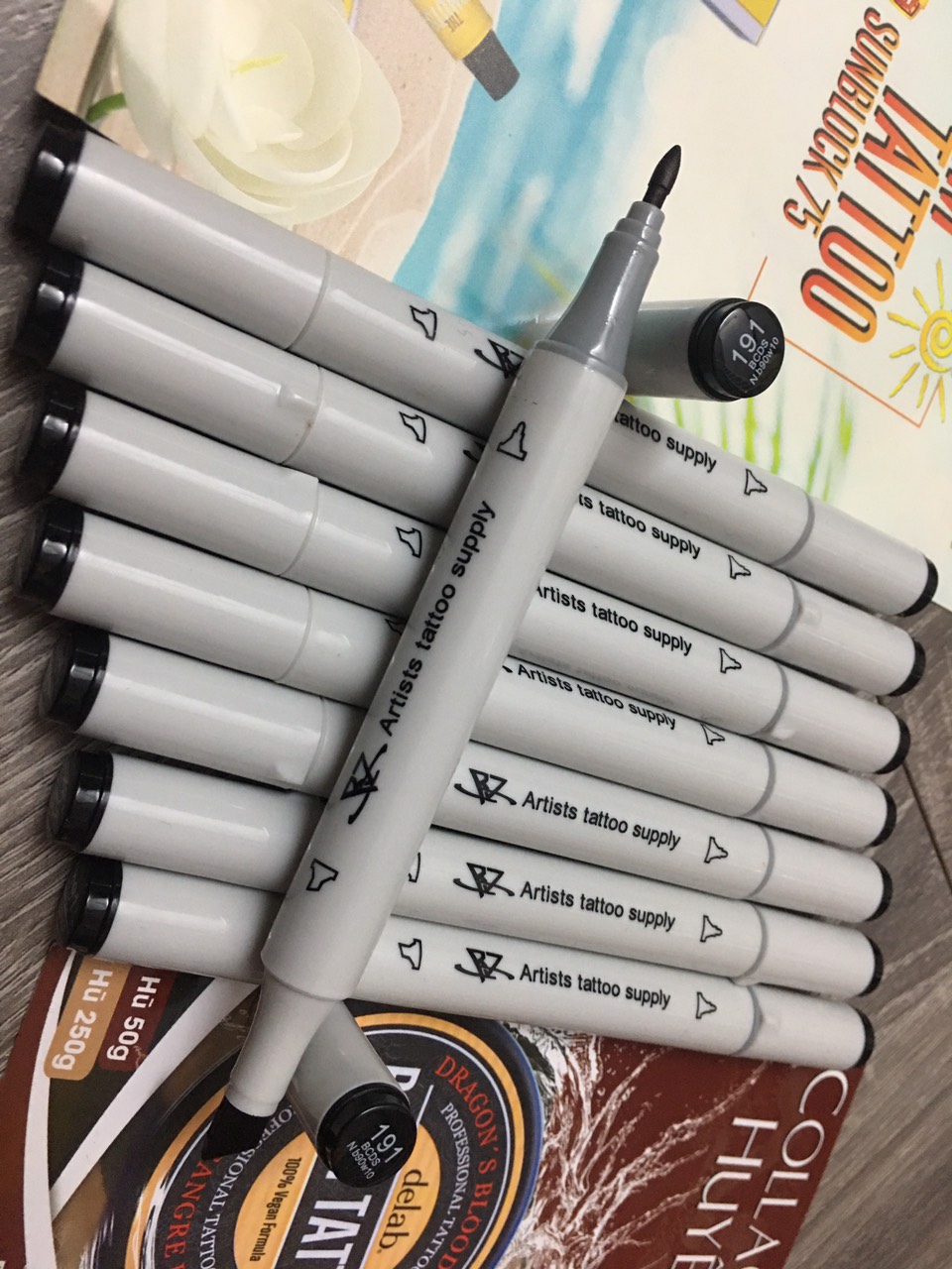 Bút vẽ lên da Artist Markers dùng trong xăm tattoo thẩm mỹ