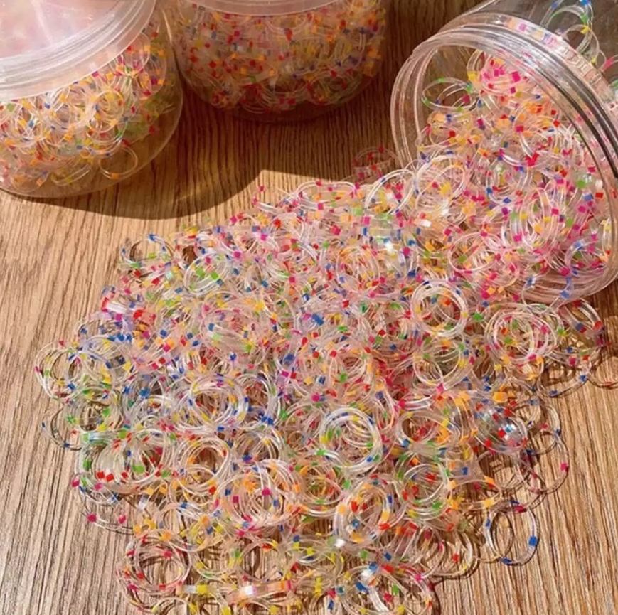 Combo 5 túi dây buộc tóc cho bé, dây buộc tóc cho bé mix màu -chun kèm túi đựng - chun cột tóc