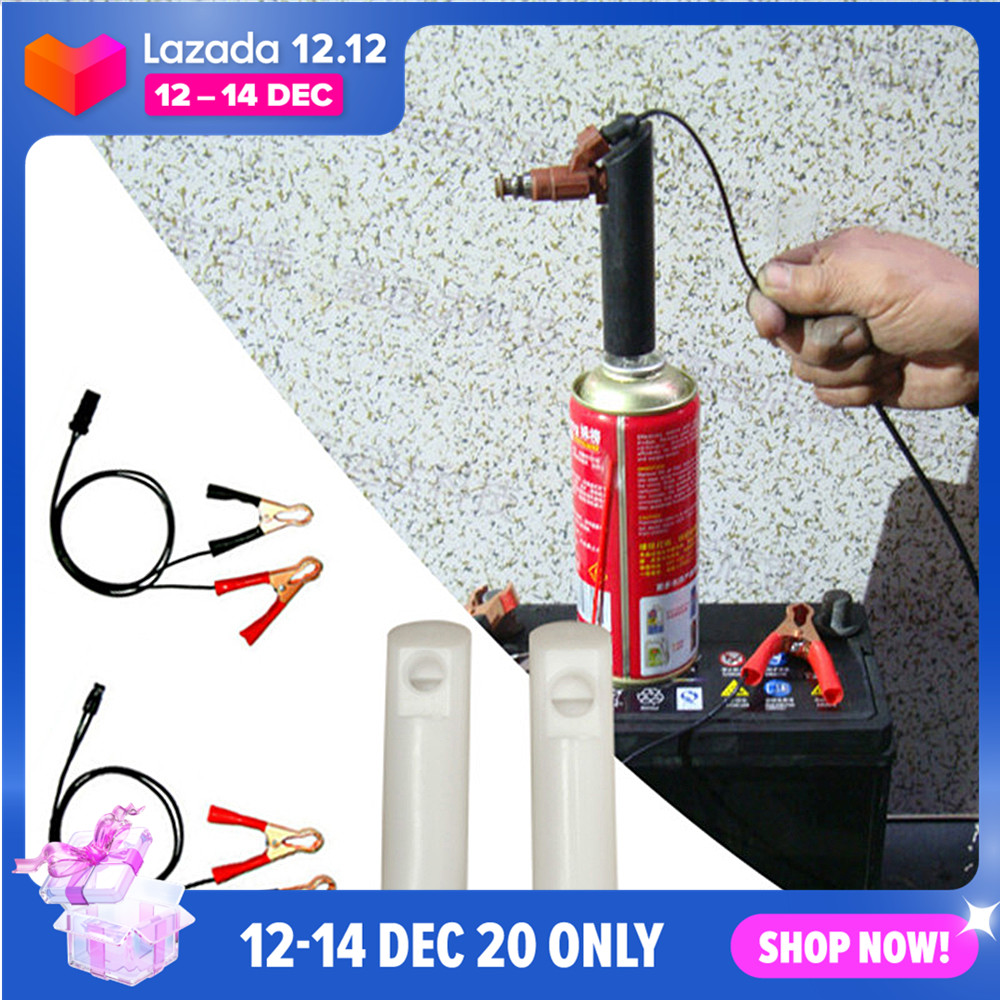 NEMOTO Portable Car Fuel Injector Flushing Cleaner Adapter Cleaning Tool Set Nozzle DIY Cleaning Tool Kit Car Repair Tool