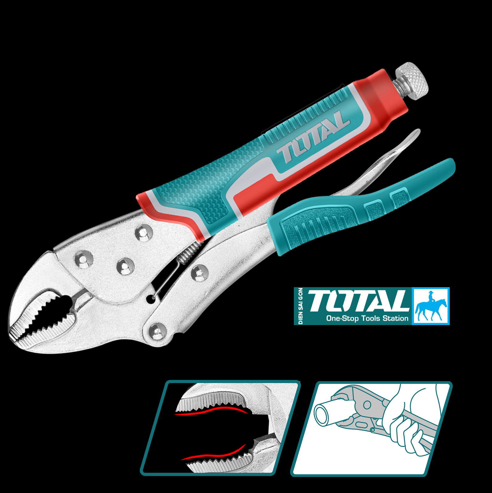 Kềm Kìm Bấm Khóa Chết 10inch 250mm TOTAL WADFOW THT191003 THT191002