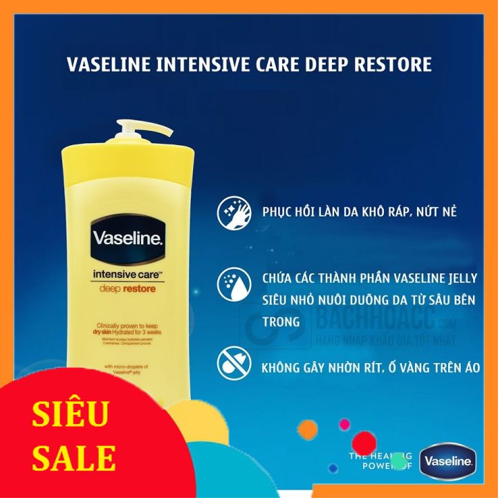 SỮA DƯỠNG THỂ VASELINE INTENSIVE CARE DEEP RESTORE
