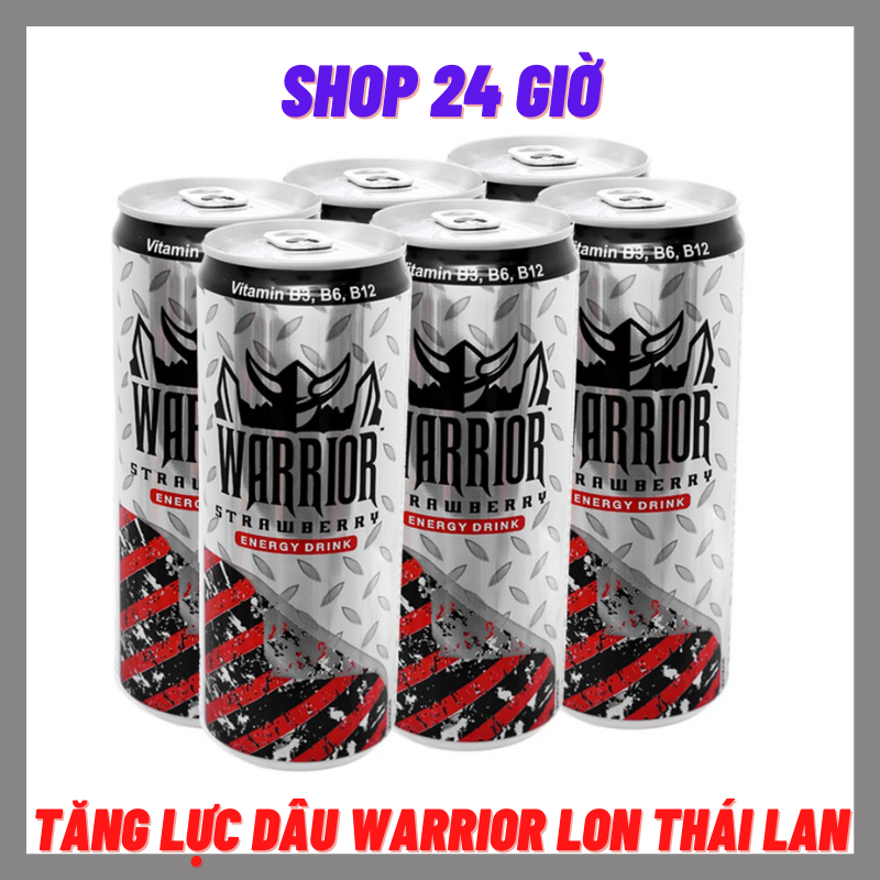 [ GIAO HCM ] Nước Ngọt Warrior Dâu 1 Lốc 6 Lon