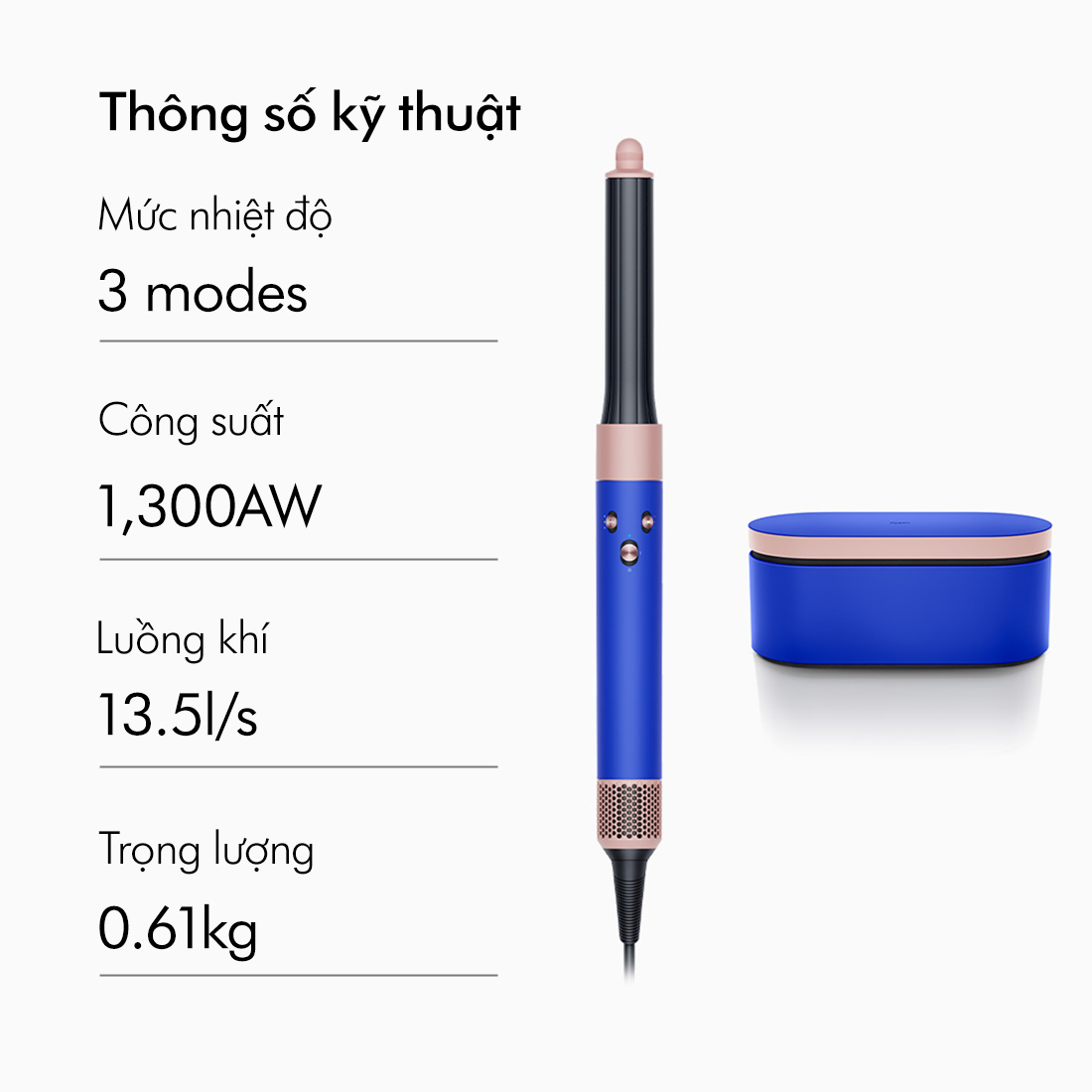 Máy tạo kiểu tóc đa năng Dyson Airwrap ™ Complete Long (Blue/Blush)