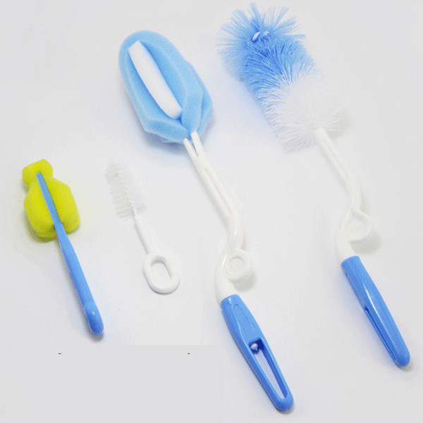 Bộ cọ rửa bình sữa 4 chi tiết MOONSHIP xoay được 360 độ
