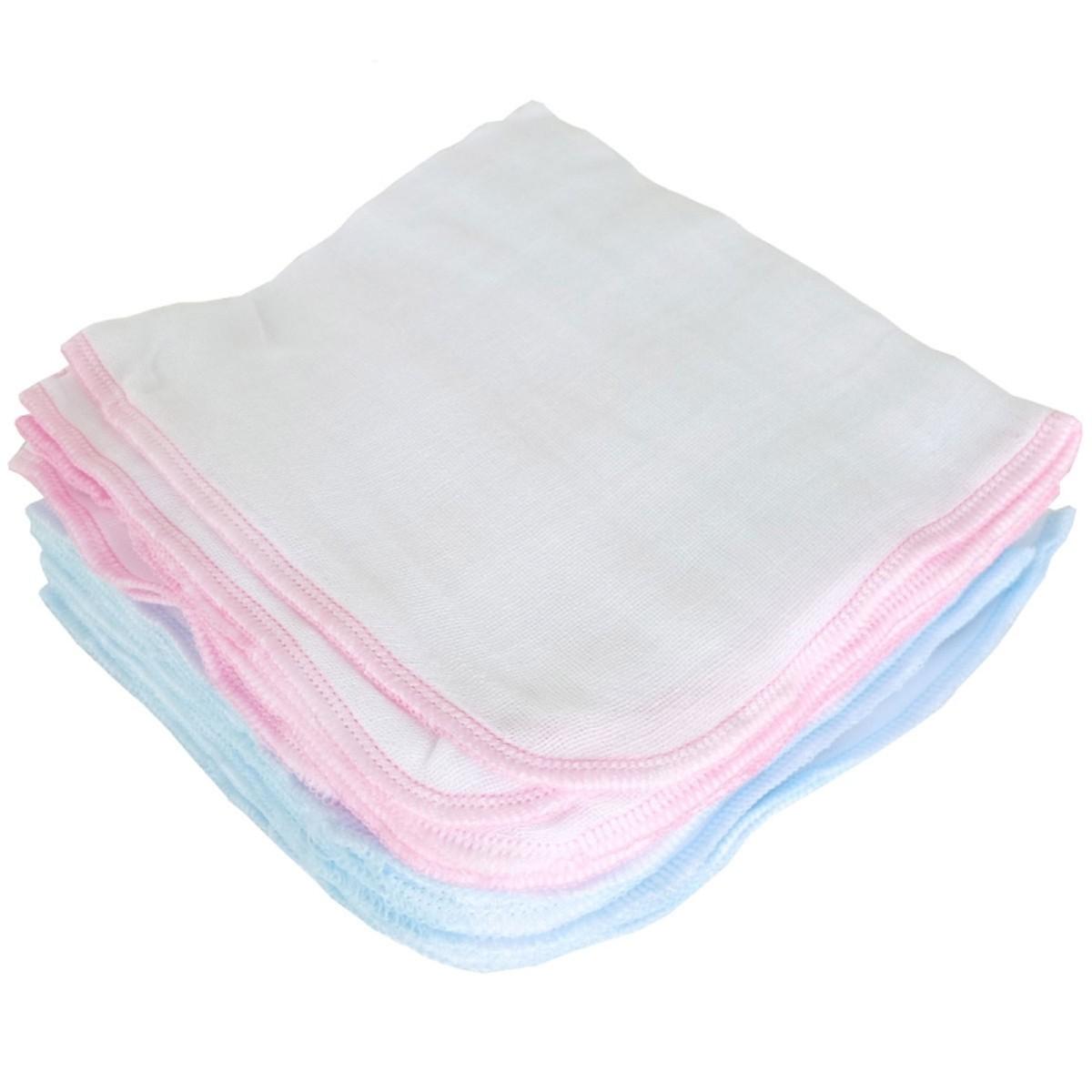 [HCM]Set 20 Khăn Sữa 04 Lớp + 2 Khăn tắm 04 Lớp (Giao màu viền ngẫu nhiên)