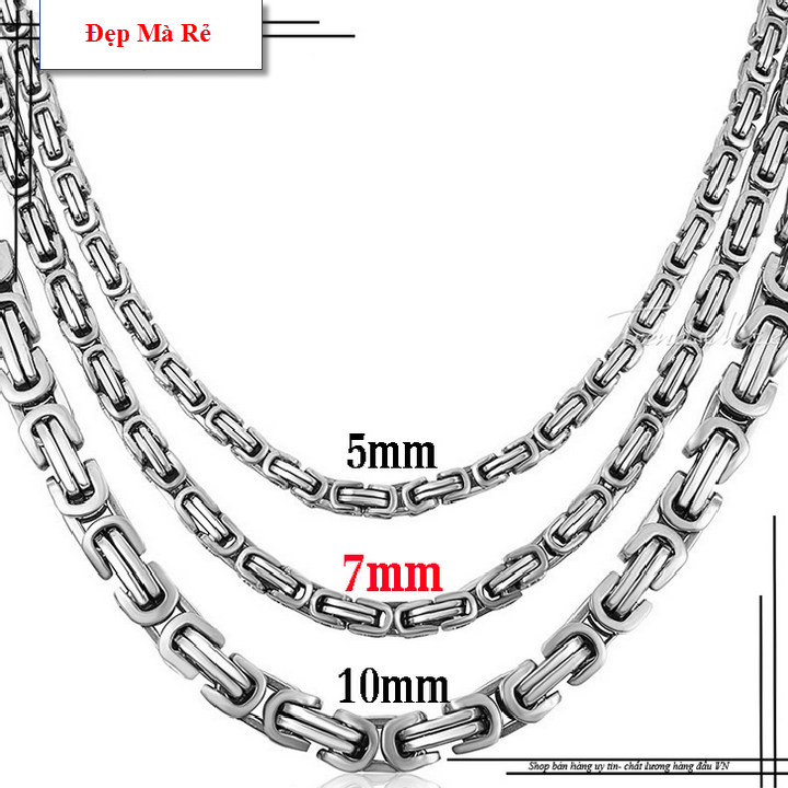 Titanium male pendant style eyelets square stylized style 5mm-commitment 1 Đổi 1 if hoen Rust