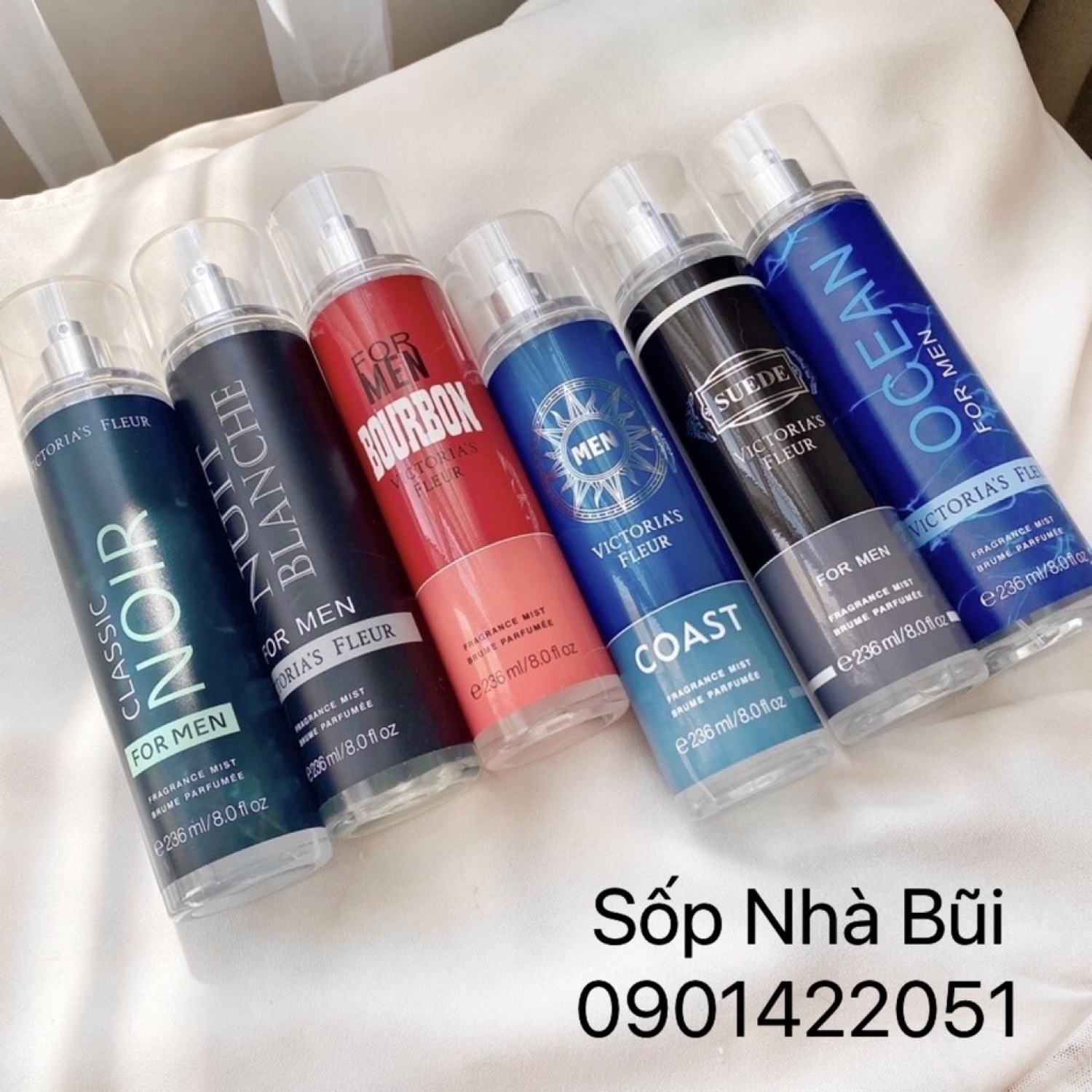 [HÀNG MỚI VỀ]Xịt thơm bodymist cho Nam 236ml Victoria Fleur