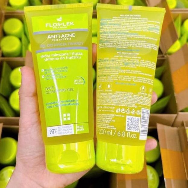 SỮA RỬA MẶT FLOSLEK ANTI ACNE FACE CLEANSING GEL CHO DA NHỜN MỤN 200ML