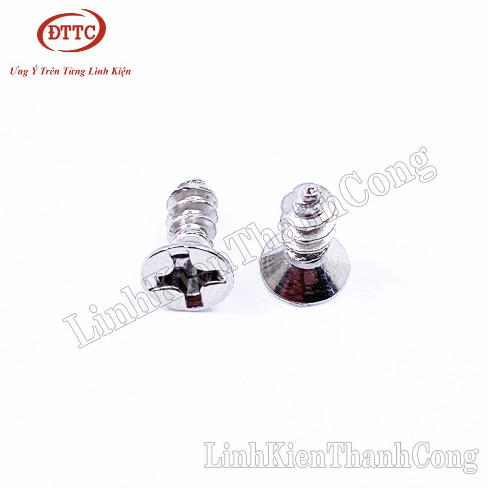 Vít M3 8mm 10mm 12mm Mũ Phẳng (Gói 100 chiếc)