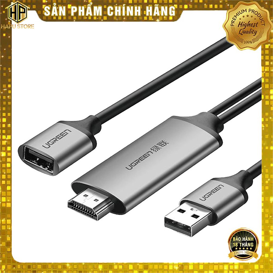 Ugreen 50291 - Kết nối điện thoại máy tính bảng sang tivi máy chiếu HDMI - HapuStore