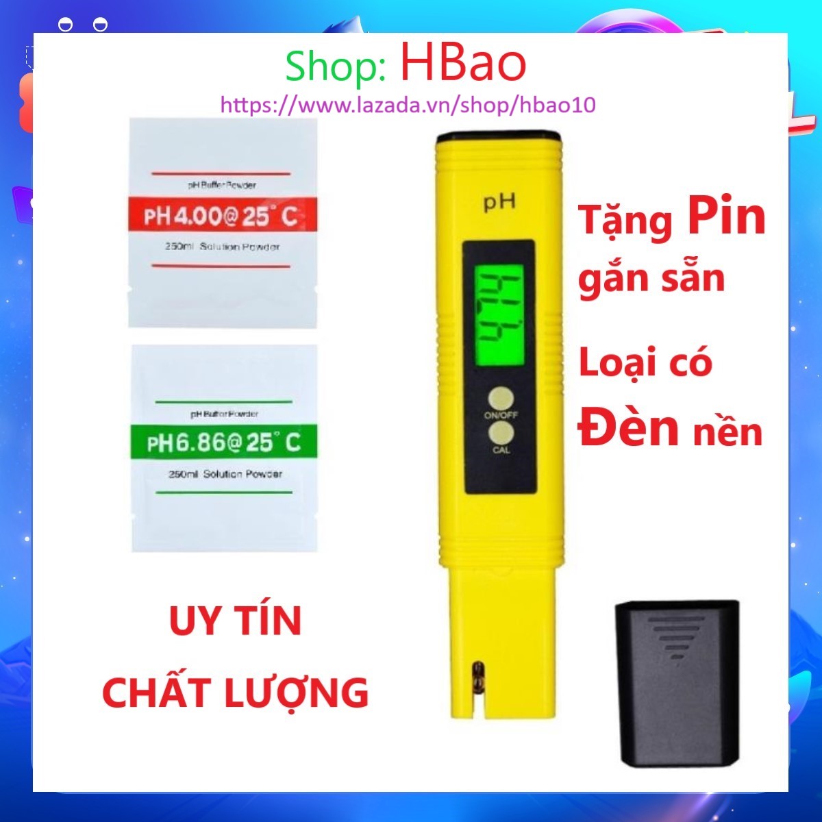 [HCM]Bút đo độ PH máy đo PH dụng cụ đo PH (PH-2 Có đèn led)