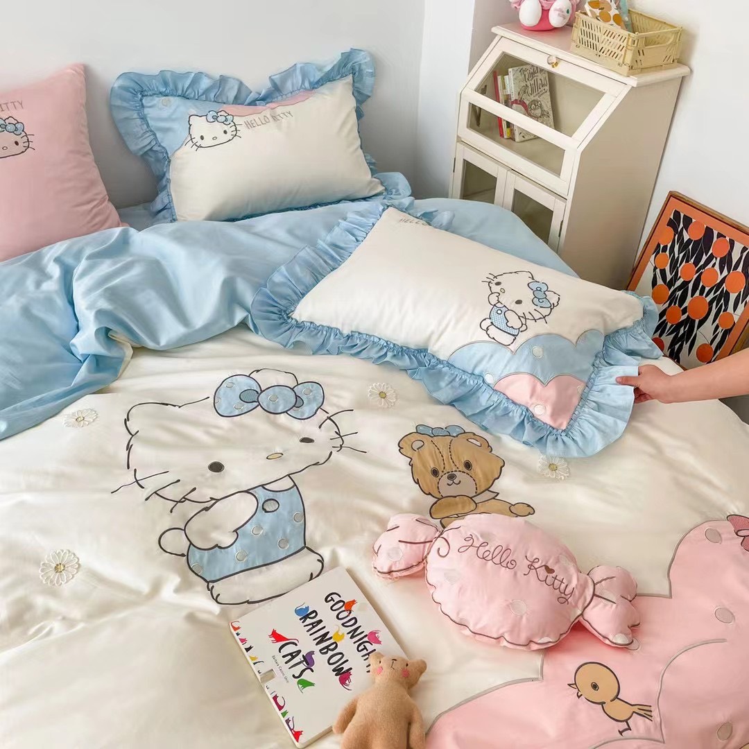 🎀 Bộ chăn ga gối lụa Hello Kitty 🎀
