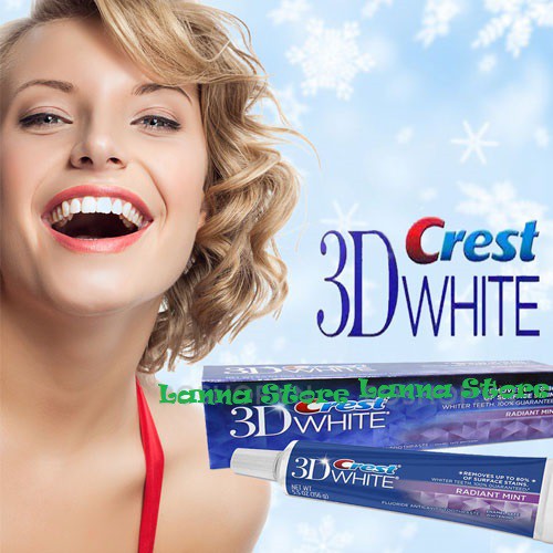 [HCM][HOT]Kem đánh răng Crest 3d White Radiant Mint 116 gram - Mỹ