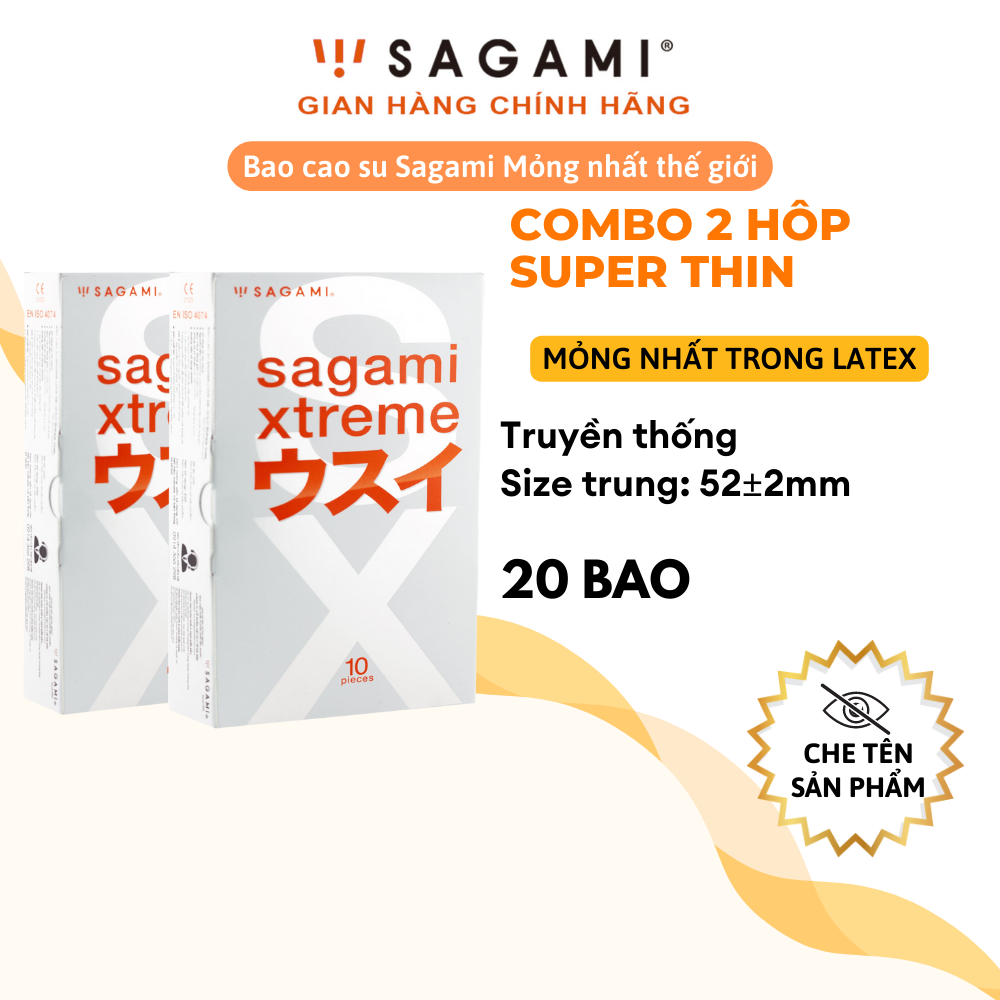 Bao cao su nam siêu mỏng Sagami Superthin  - baocao su không mùi, được sản xuât tại nhật bản chính hãng. Che tên sản phẩm khi giao hàng