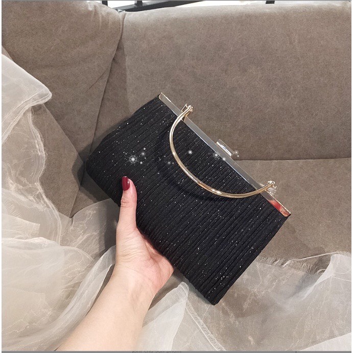 Clutch nữ dự tiệc, Ví dự tiệc đính kim tuyến sang chảnh Hana VDT02