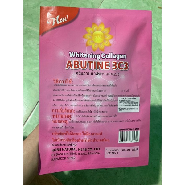 Tắm trắng abutin 3c3 thái lan (Hồng)