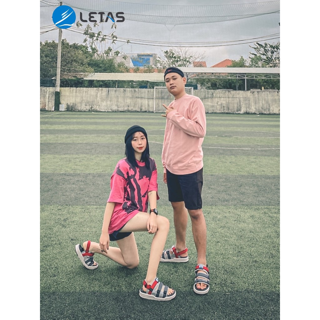 Sandal Nữ,Nam Đế Cao Letas D1001 Đỏ Tro