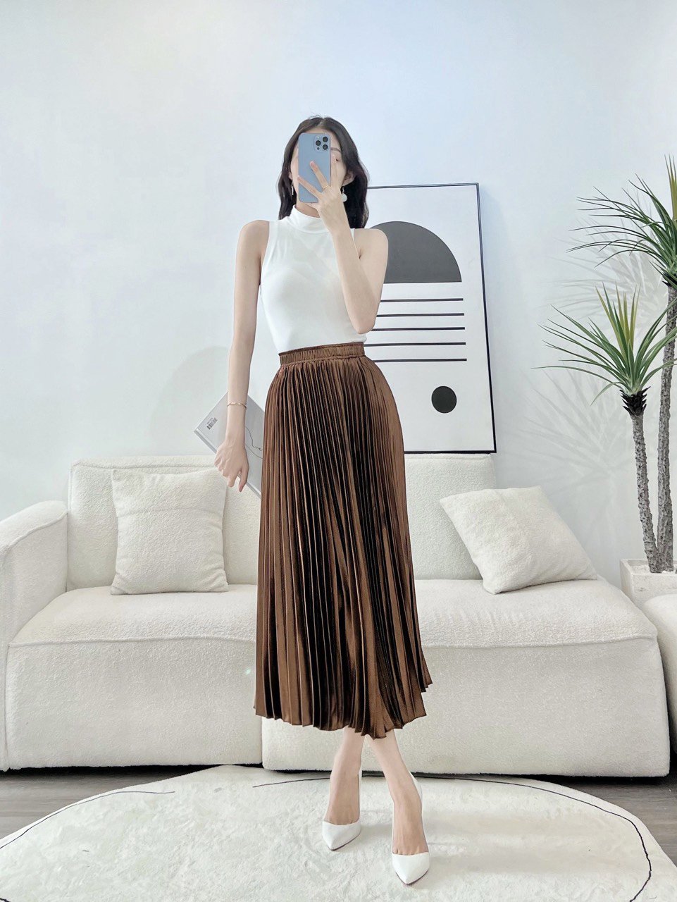 Váy dập ly ánh kim nhiều màu AfterBefore