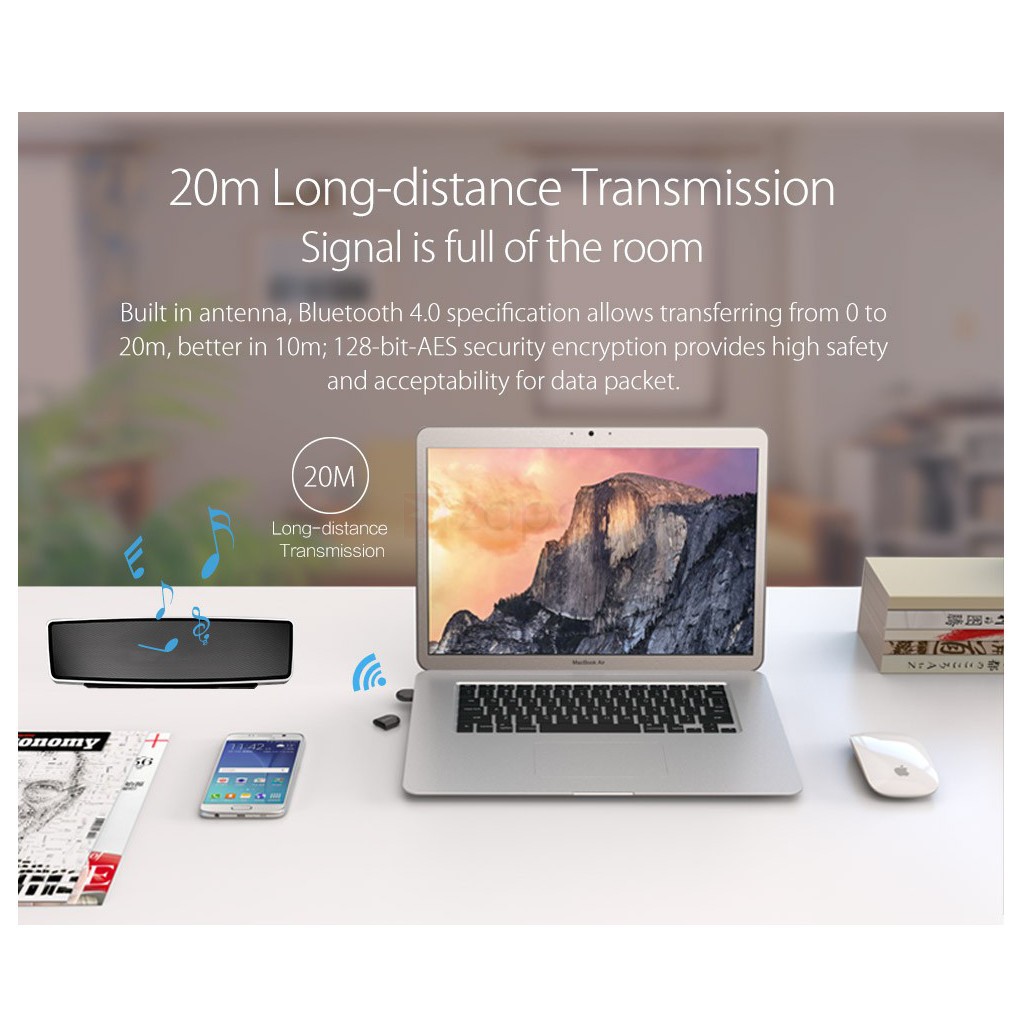 Usb Bluetooth 4.0 Cho Máy Tính Orico Bta-403 (Đen)Bảo Hành 12 Tháng - Ben Computer Store