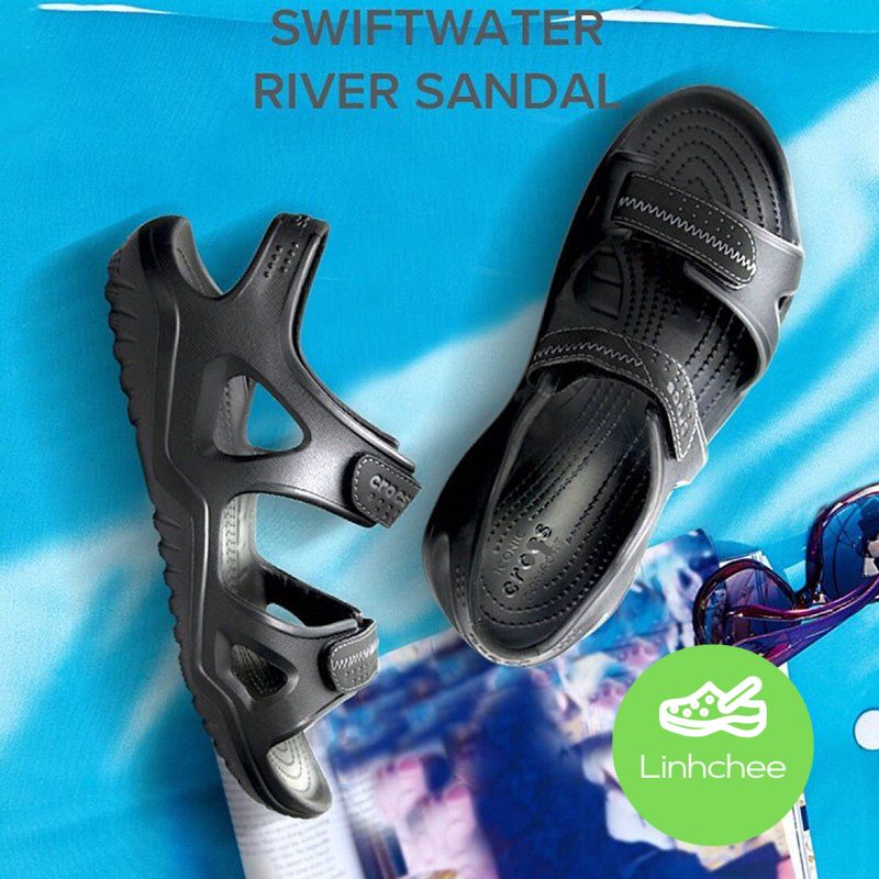 Sandal Crocs Nam Swiftwater River Màu Đen